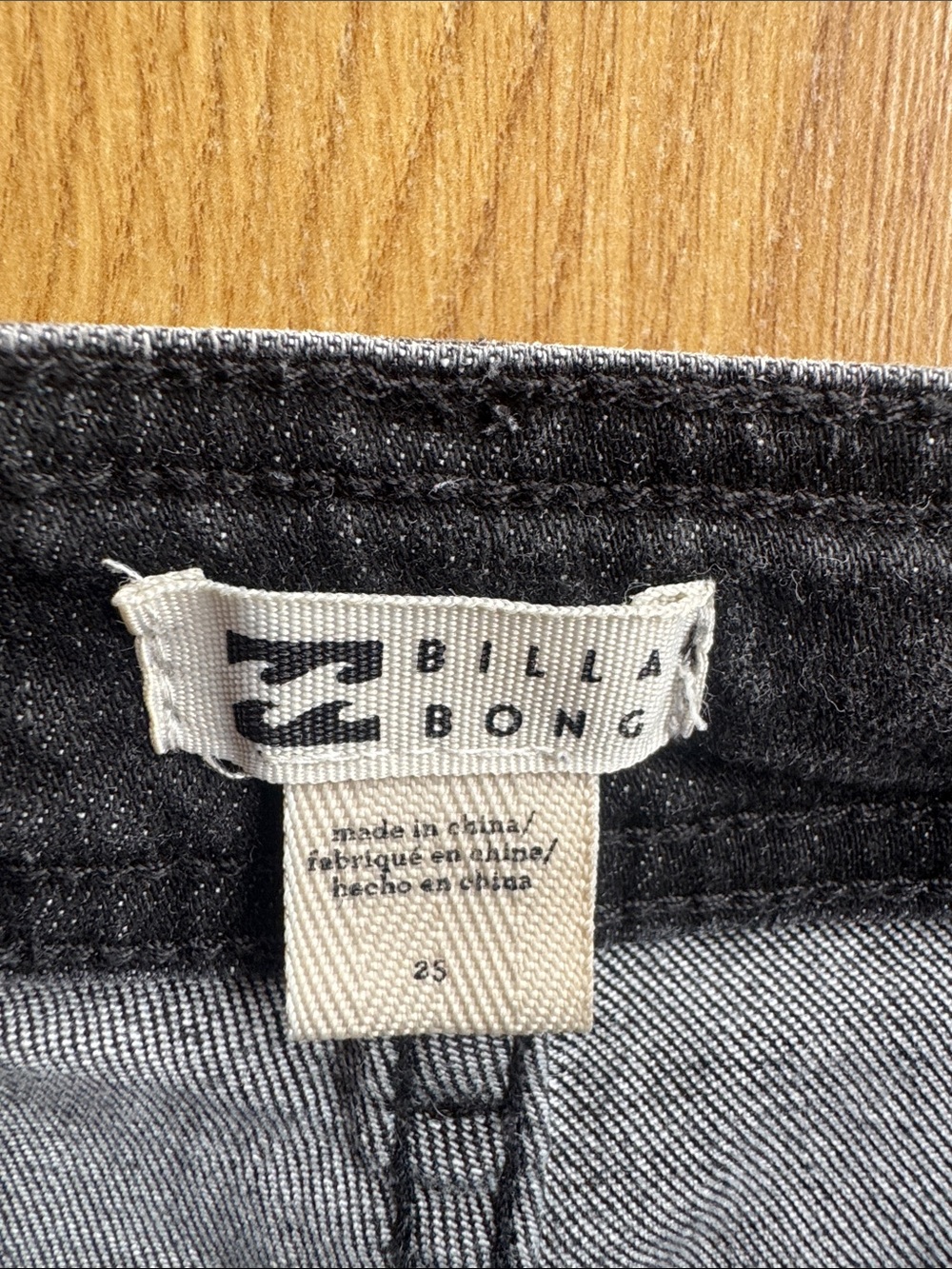 Billabong Size 25 0 High-Waist Black gray Wide-Leg Jeans - Picture 4 of 8